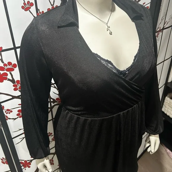 Chic Black Long Sleeve Dress - Picture 4 of 6